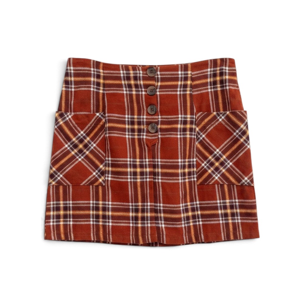 Lumiere Plaid Mini Skirt Women L Flannel Academia Preppy Skater School Girl